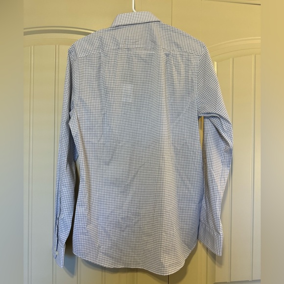 NWT Men’s Goodfellow & Co Standard Fit Button Down | Small | White & Navy Plaid - Picture 3 of 8